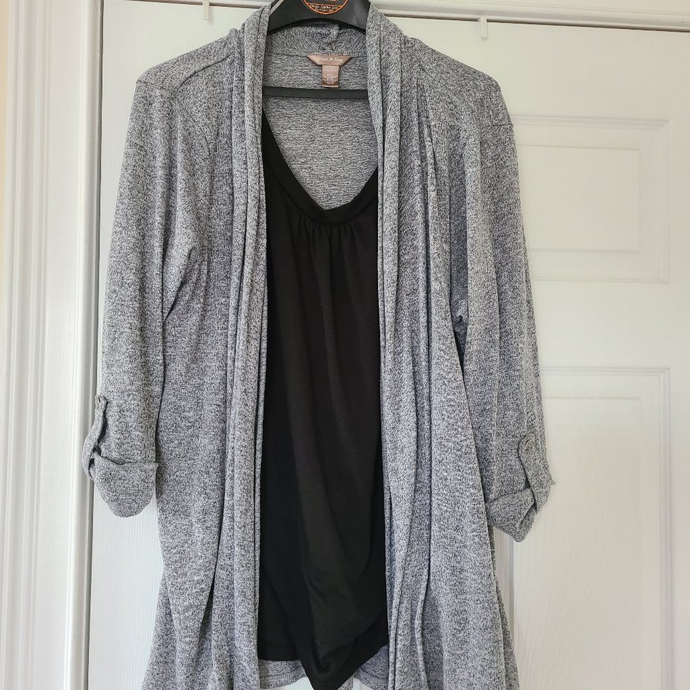 Layered sweater type shirt